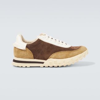 replica luxury Visvim Hospoa Runner suede sneakers in brown