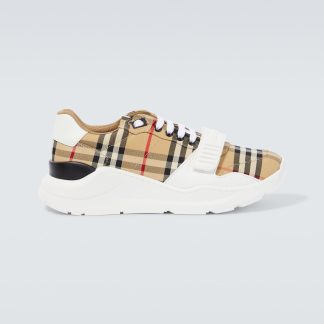 wholesale designer Burberry Burberry Check sneakers in beige