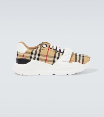 wholesale designer Burberry Burberry Check sneakers in beige