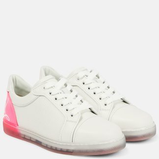 wholesale designer Christian Louboutin Fun Vieira leather sneakers in white