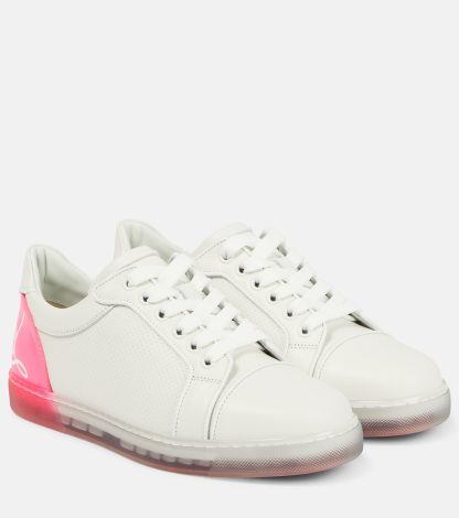 wholesale designer Christian Louboutin Fun Vieira leather sneakers in white