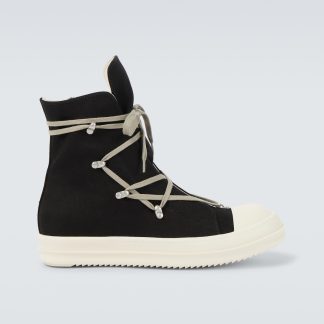 wholesale designer DRKSHDW by Rick Owens Hexa Sneaks canvas sneakers in black