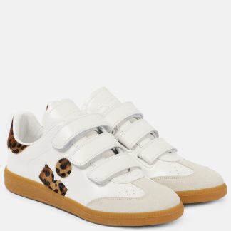 wholesale designer Isabel Marant Beth leather sneakers in white