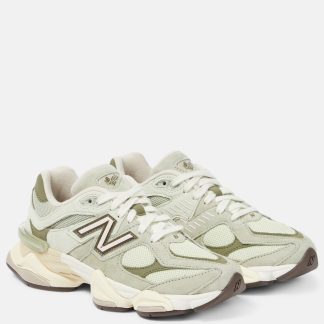 wholesale designer New Balance 9060 leather sneakers in beige