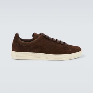 wholesale designer Tom Ford Warwick suede sneakers in brown