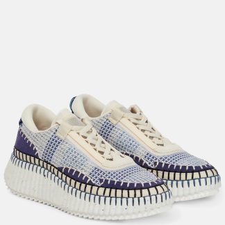 wholesale luxury Chloé Nama mesh sneakers in blue