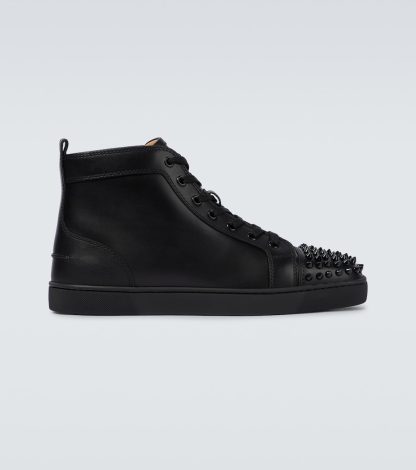 wholesale luxury Christian Louboutin Louis Junior Spikes sneakers in black