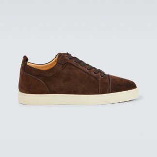 wholesale luxury Christian Louboutin Louis Junior suede sneakers  in brown