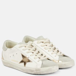 wholesale luxury Golden Goose Super-Star leather sneakers in white