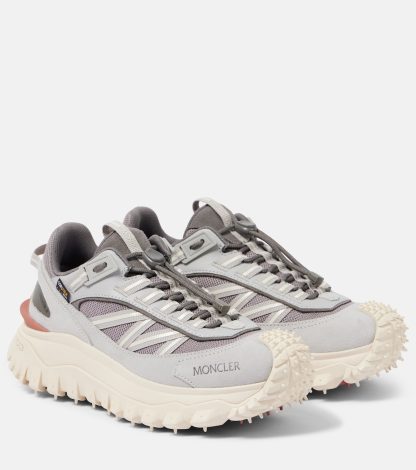 wholesale luxury Moncler Trailgrip leather trail running shoes in pink