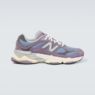 wholesale luxury New Balance 9060 leather sneakers in grey