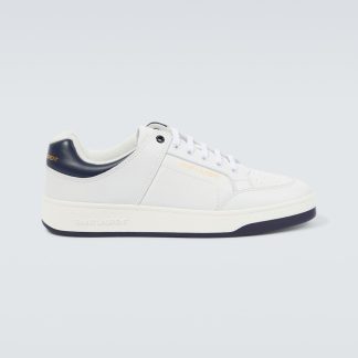 fake luxury Saint Laurent SL/61 leather sneakers in white