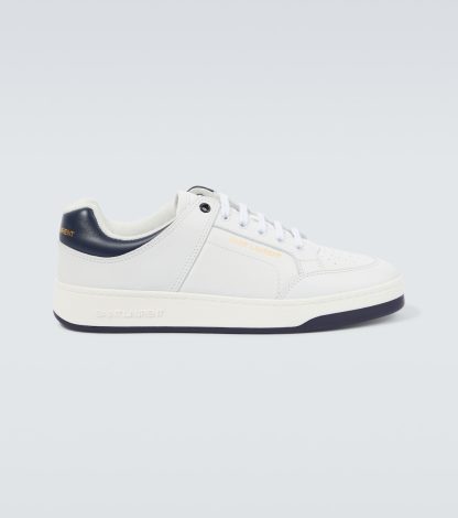 fake luxury Saint Laurent SL/61 leather sneakers in white