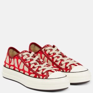 wholesale luxury Valentino Garavani Toile Iconographe Totaloop sneakers in multicoloured